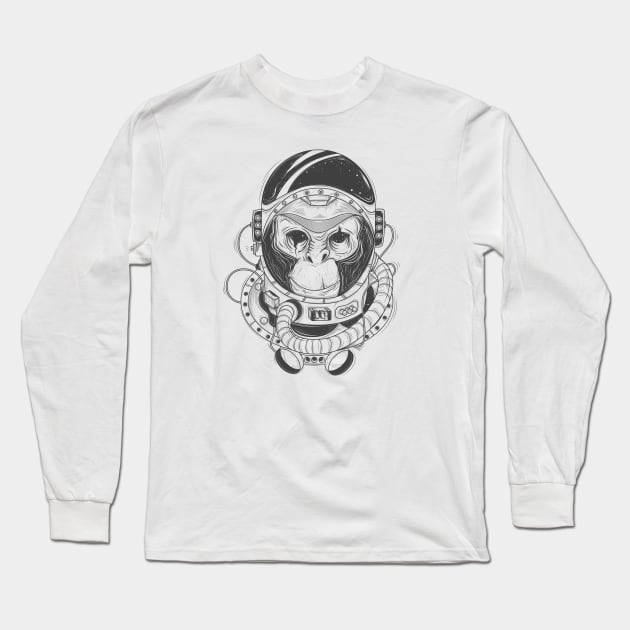 monkey astronaut Long Sleeve T-Shirt by The Outsiders